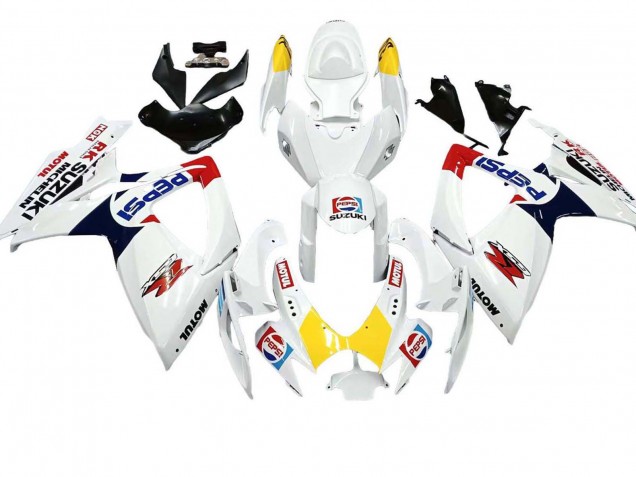 2006-2007 White Red Yellow Motul Suzuki GSXR 600 / GSXR 750 Motorcycle Fairings Australia