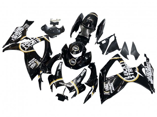 2006-2007 Glossy Black White Motul Lucky Strike Suzuki GSXR 600 / GSXR 750 Motorcycle Fairings Australia