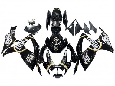 2006-2007 Glossy Black White Motul Lucky Strike Suzuki GSXR 600 / GSXR 750 Motorcycle Fairings Australia