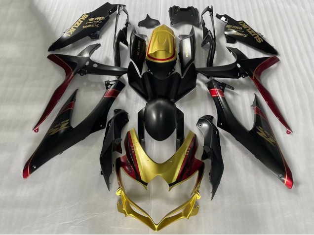 2006-2007 Gold Matte Black Red Suzuki GSXR 600 / GSXR 750 Motorcycle Fairings Australia
