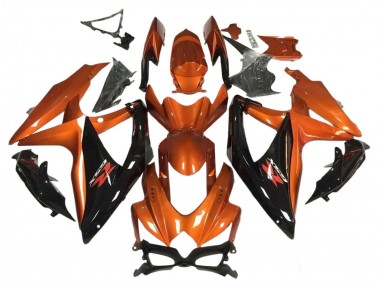 2008-2010 Orange Glossy Black Suzuki GSXR 600 / GSXR 750 Motorcycle Fairing Australia