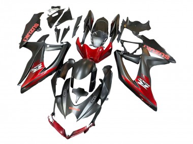 2008-2010 Matte Black Red Suzuki GSXR 600 / GSXR 750 Motorcycle Fairings Australia