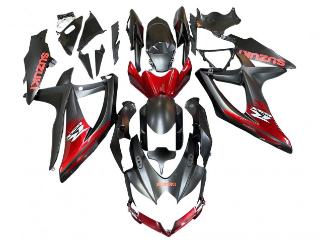 2008-2010 Matte Black Red Suzuki GSXR 600 / GSXR 750 Motorcycle Fairings Australia