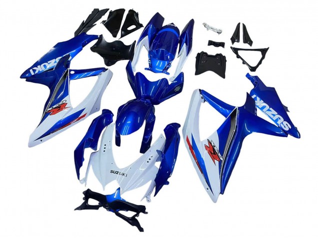 2008-2010 Blue White Red Suzuki GSXR 600 / GSXR 750 Motorcycle Fairing Kits Australia