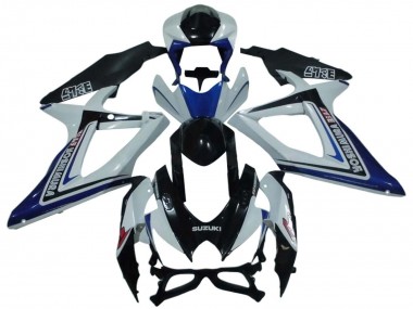2008-2010 White Blue Glossy Black Alstare Suzuki GSXR 600 / GSXR 750 Motorcycle Fairings Australia