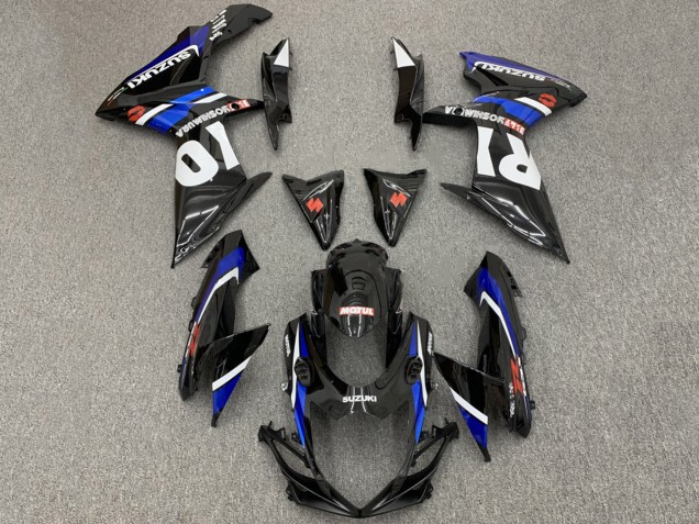 2008-2010 Glossy Black White Blue Red Suzuki GSXR 600 / GSXR 750 Motorcycle Fairings Australia