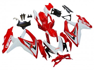 2008-2010 White Red Black Suzuki GSXR 600 / GSXR 750 Motorcycle Fairings Australia