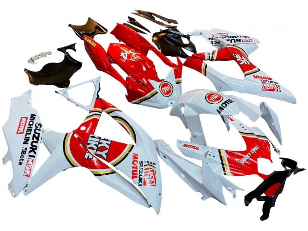 2008-2010 White Red Motul Lucky Strike Suzuki GSXR 600 / GSXR 750 Motorcycle Fairings Australia