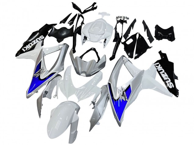 2008-2010 White Silver Blue Black Suzuki GSXR 600 / GSXR 750 Motorcycle Fairings Australia