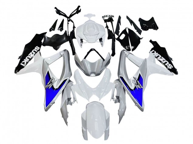 2008-2010 White Silver Blue Black Suzuki GSXR 600 / GSXR 750 Motorcycle Fairings Australia