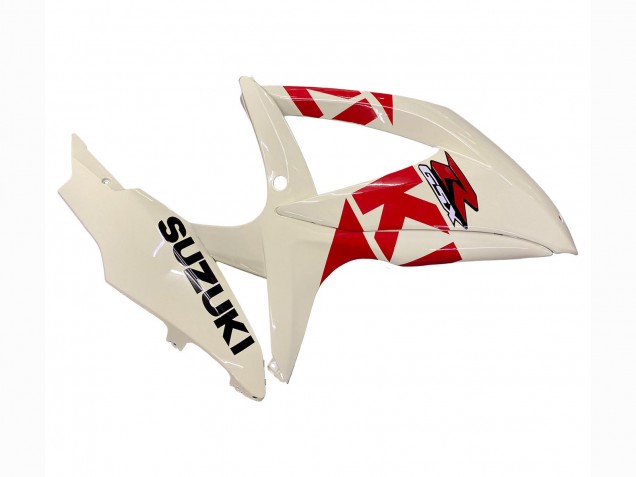 2008-2010 Cream White Red Black Suzuki GSXR 600 / GSXR 750 Motorcycle Fairings Australia