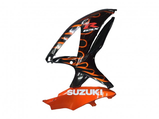 2008-2010 Glossy Black Orange Flame Suzuki GSXR 600 / GSXR 750 Motorcycle Fairings Australia
