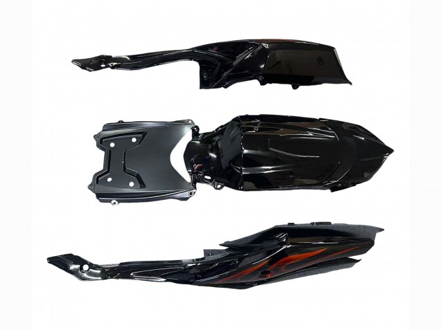 2008-2010 Glossy Black Orange Flame Suzuki GSXR 600 / GSXR 750 Motorcycle Fairings Australia