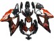 2008-2010 Glossy Black Orange Flame Suzuki GSXR 600 / GSXR 750 Motorcycle Fairings Australia
