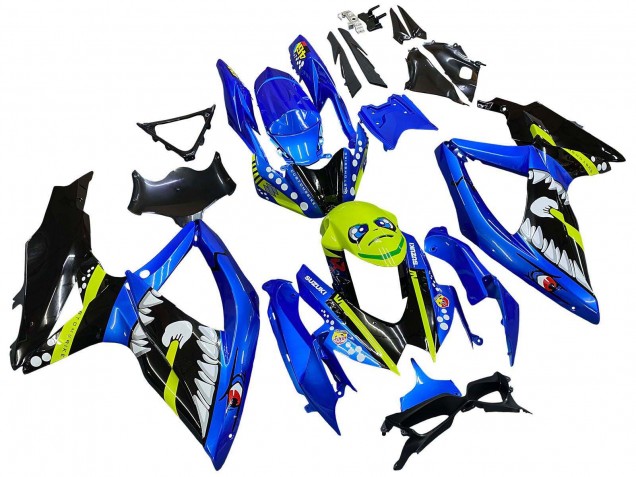 2008-2010 Blue Fluorescent Green Shark Suzuki GSXR 600 / GSXR 750 Motorcycle Fairings Australia