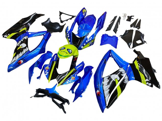 2008-2010 Blue Fluorescent Green Shark Suzuki GSXR 600 / GSXR 750 Motorcycle Fairings Australia