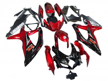 2008-2010 Red Glossy Black Suzuki GSXR 600 / GSXR 750 Motorcycle Fairings Australia