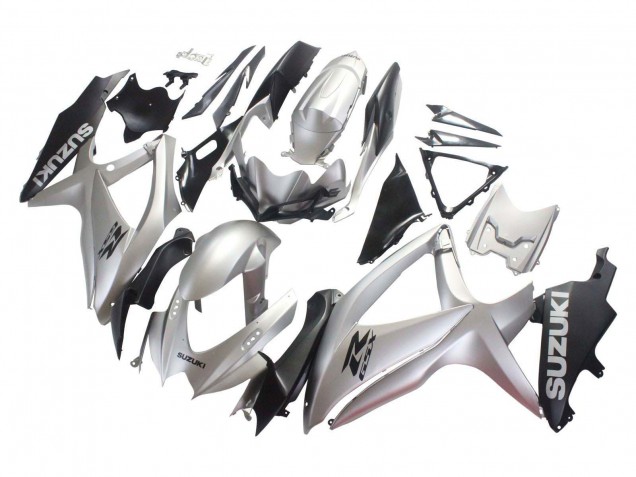 2008-2010 Silver Matte Black Suzuki GSXR 600 / GSXR 750 Motorcycle Fairings Australia