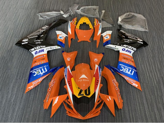2008-2010 Orange Blue White Black ITEC Suzuki GSXR 600 / GSXR 750 Motorcycle Fairings Australia