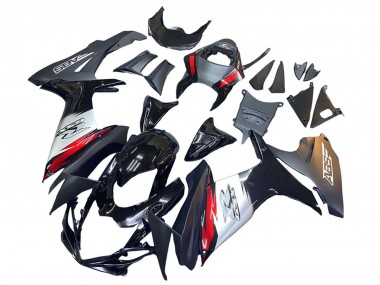 2011-2024 Glossy Black Forged Carbon Fiber Silver Red Suzuki GSXR 600 / GSXR 750 Motorcycle Fairings Australia
