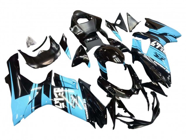 2011-2024 Glossy Black Light Blue Suzuki GSXR 600 / GSXR 750 Motorcycle Fairings Australia