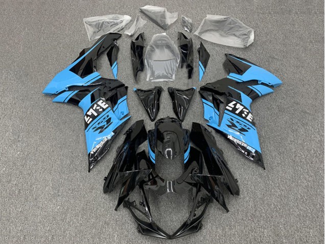 2011-2024 Glossy Black Light Blue Suzuki GSXR 600 / GSXR 750 Motorcycle Fairings Australia