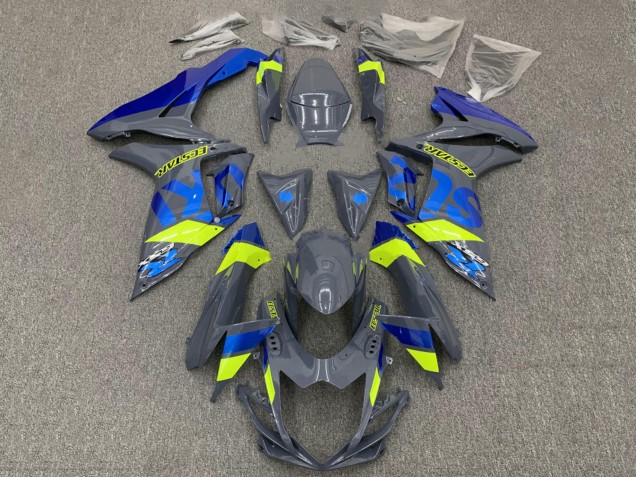 2011-2024 Dark Nardo Grey Blue Fluorescent Yellow Suzuki GSXR 600 / GSXR 750 Motorcycle Fairings Australia