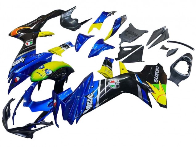 2011-2024 Blue Yellow Suzuki GSXR 600 / GSXR 750 Motorcycle Fairings Australia