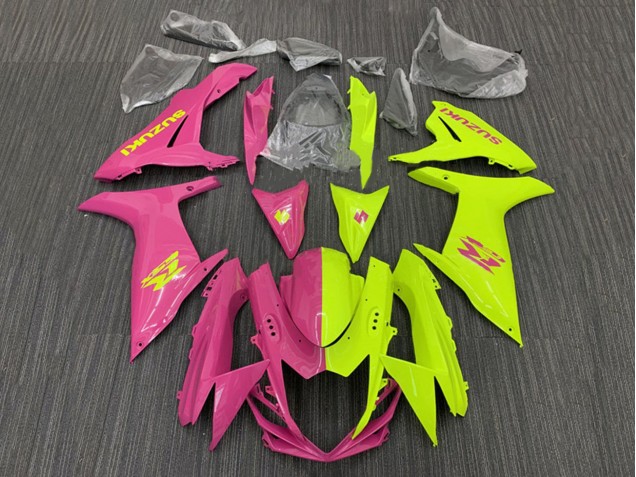 2011-2024 Pink Yellow Split Suzuki GSXR 600 / GSXR 750 Motorcycle Fairings Australia