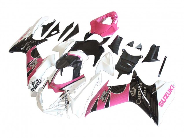 2011-2024 White Pink Black Corona Suzuki GSXR 600 / GSXR 750 Motorcycle Fairings Australia
