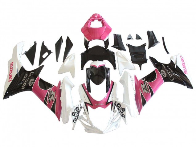 2011-2024 White Pink Black Corona Suzuki GSXR 600 / GSXR 750 Motorcycle Fairings Australia