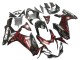 2011-2024 Glossy Black Red Flame Suzuki GSXR 600 / GSXR 750 Motorcycle Fairings Australia