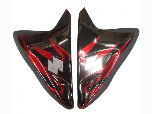 2011-2024 Glossy Black Red Flame Suzuki GSXR 600 / GSXR 750 Motorcycle Fairings Australia