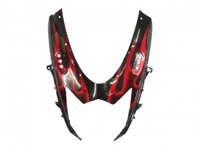 2011-2024 Glossy Black Red Flame Suzuki GSXR 600 / GSXR 750 Motorcycle Fairings Australia