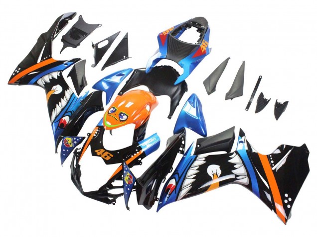 2011-2024 Light Blue Orange Black White Shark 46 Suzuki GSXR 600 / GSXR 750 Motorcycle Fairings Australia