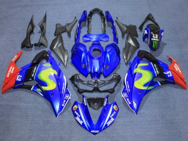 2015-2018 Blue Glossy Black Red ENEOS Monster Yamaha YZF R3/R25 Motorcycle Fairings Australia
