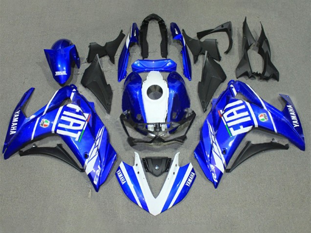 2015-2018 Blue White Fiat Yamaha YZF R3/R25 Motorcycle Fairings Australia