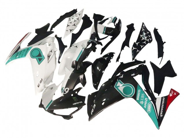 2015-2018 White Green Glossy Black Yamaha YZF R3/R25 Motorcycle Fairings Australia