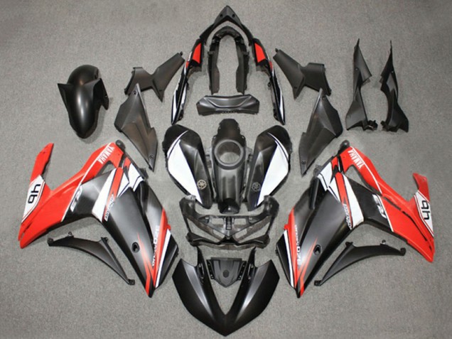 2015-2018 White Red Matte Black 46 Yamaha YZF R3/R25 Motorcycle Fairings Australia
