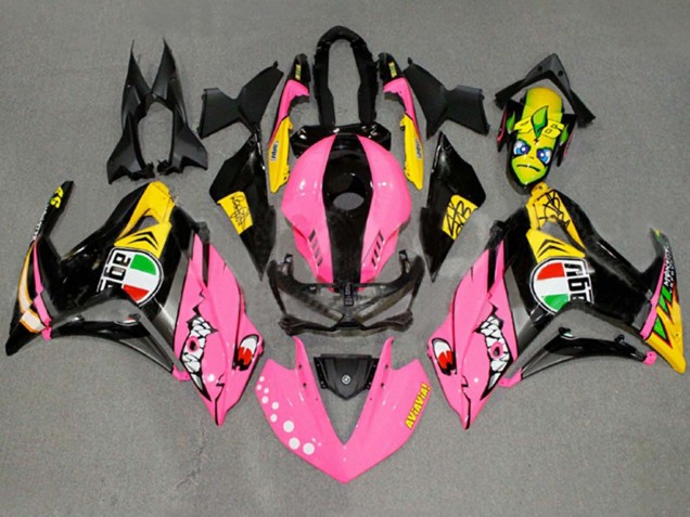 2015-2018 Pink Yellow Black Shark 46 Yamaha YZF R3/R25 Motorcycle Fairings Australia