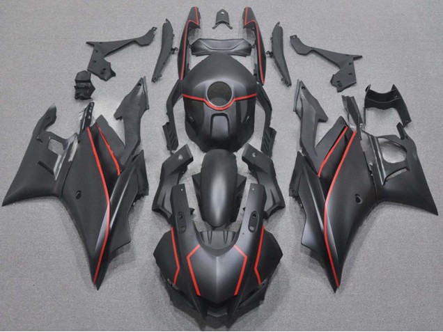 2019-2021 Matte Black Red Yamaha YZF R3/R25 Motorcycle Fairings Australia