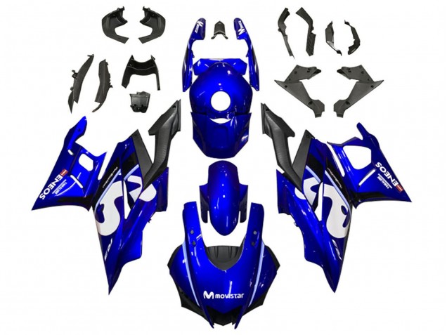2019-2021 Blue White Black MoviStar ENEOS Yamaha YZF R3/R25 Motorcycle Fairings Australia