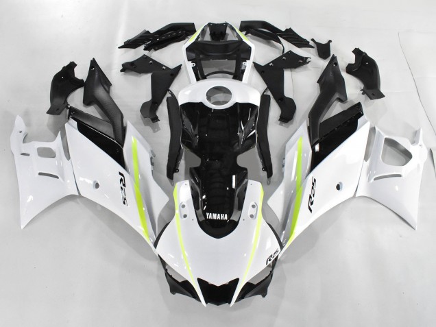 2019-2021 White Green Black Yamaha YZF R3/R25 Motorcycle Fairings Australia