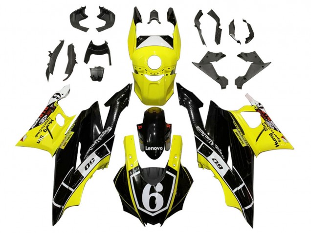 2019-2021 Yellow White Glossy Black Lenovo 6 Yamaha YZF R3/R25 Motorcycle Fairings Australia