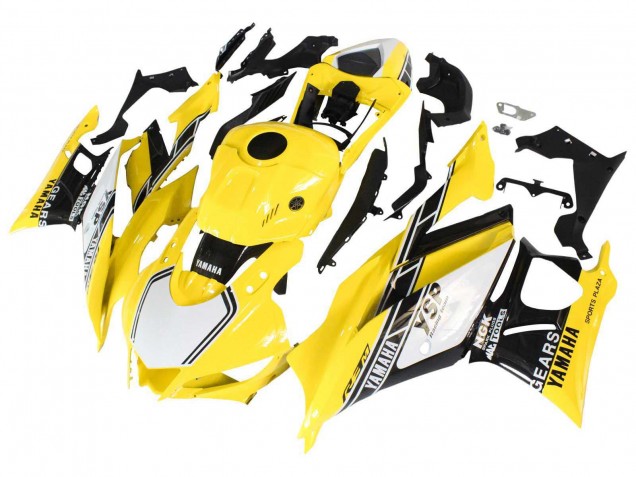 2019-2021 Yellow White Black Stripe Yamaha YZF R3/R25 Motorcycle Fairings Australia
