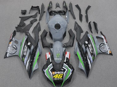 2022-2024 Nardo Grey Green Black Monster ENEOS 46 Yamaha YZF R3/R25 Motorcycle Fairings Australia