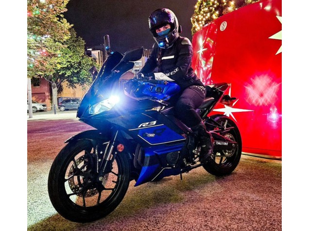 2022-2024 Blue Glossy Black Yamaha YZF R3/R25 Motorcycle Fairings Australia