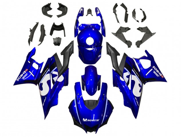2022-2024 Blue White Black MoviStar ENEOS Yamaha YZF R3/R25 Motorcycle Fairings Australia