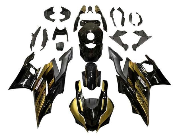2022-2024 Gold Glossy Black Semakin Didepan Yamaha YZF R3/R25 Motorcycle Fairings Australia