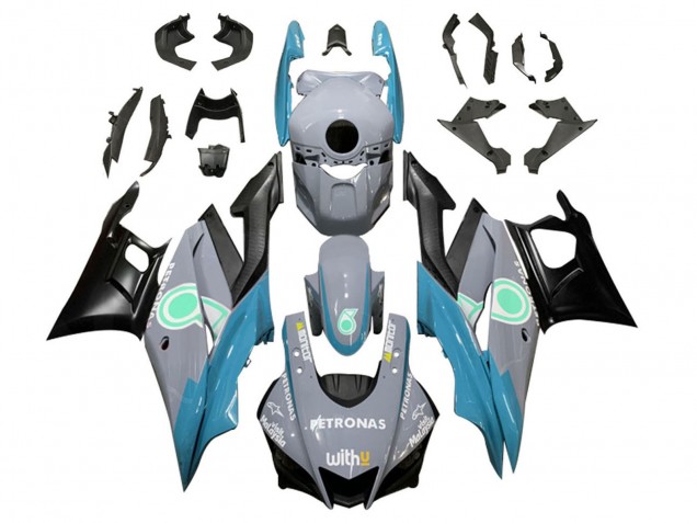 2022-2024 Nardo Grey Blue Green Black Petronas Yamaha YZF R3/R25 Motorcycle Fairings Australia